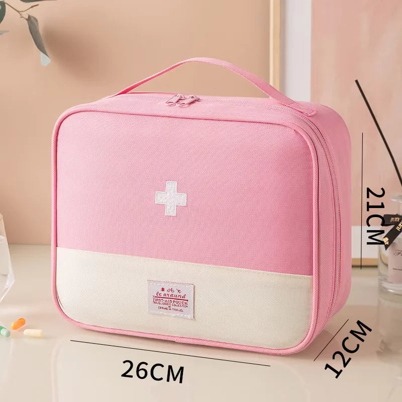 Travel Medicine Bag and Mini First Aid Kit Pouch for Pills, Vitamins and Emergency Essentials, Portable Home and Outdoor Storage
