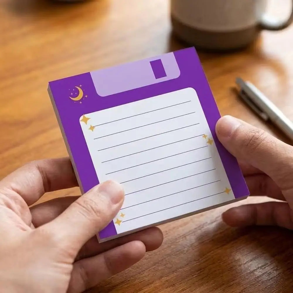 50 Page Retro Computer Window Notepad, Cute Aesthetic Desk Memo Pad for Notes, To Do Lists and Office Supplies