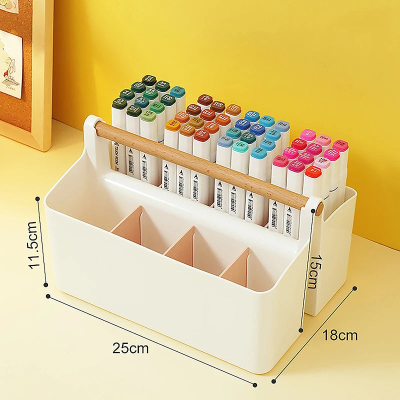 Large Capacity Desktop Pen Holder Storage Box for Office and School