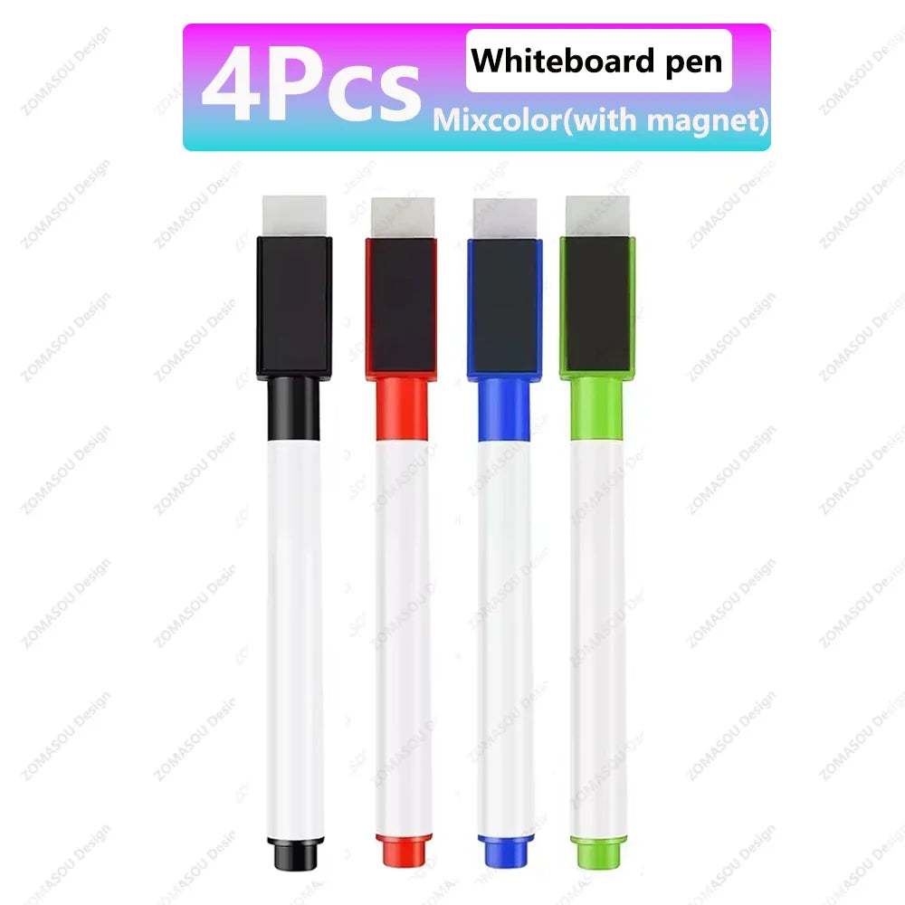 Magnetic Dry Erase Markers with Eraser Cap, Fine Tip Whiteboard Markers for Home, Office, School and Classroom, 1 to 48 Pack