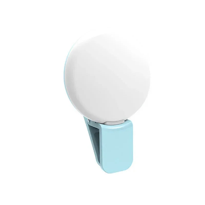 Portable LED Selfie Ring Light Clip for Phone with 3 Brightness Levels