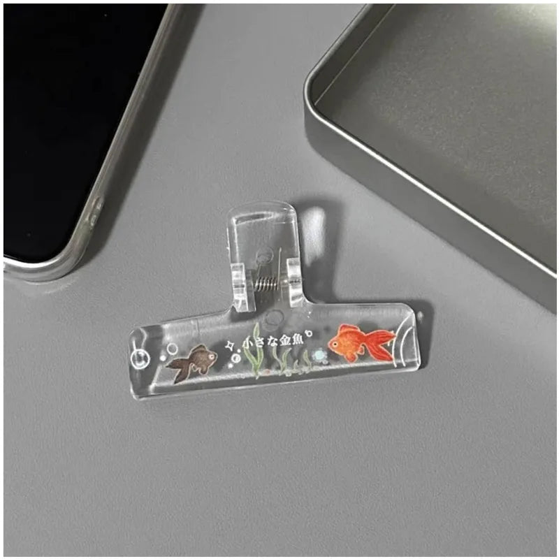 Clear Acrylic Binder Clip, Large Paper Clamp for Notebooks, Journals, Sheet Music and Desk Document Organization