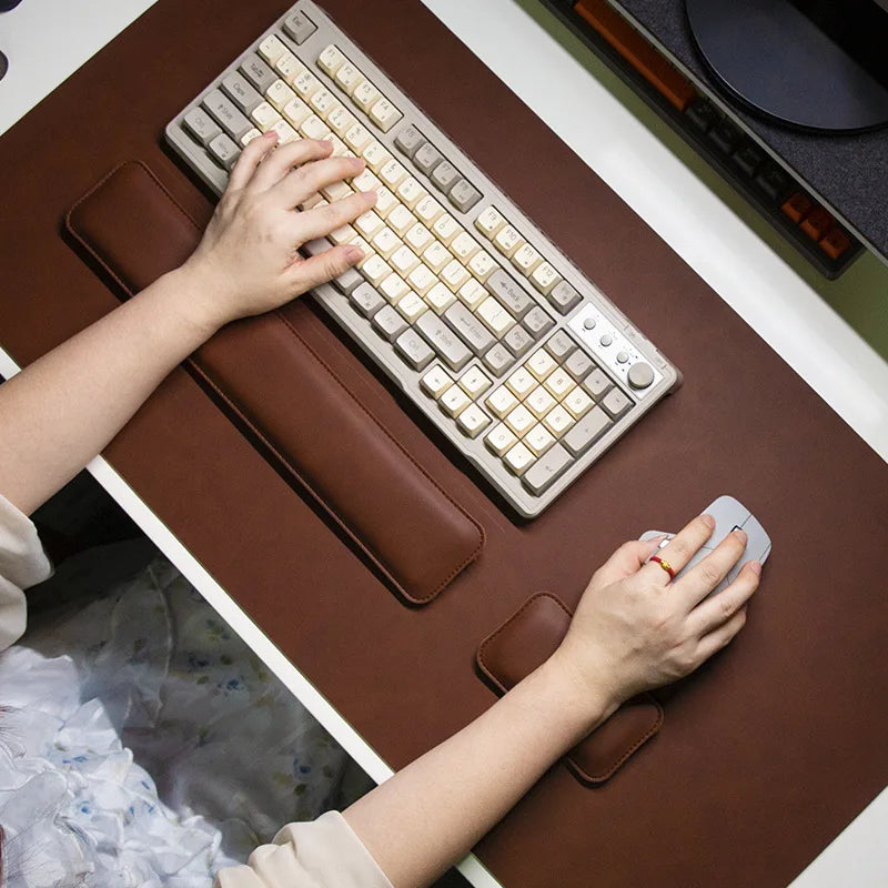 Waterproof PU Leather Desk Mat & Mouse Pad Set