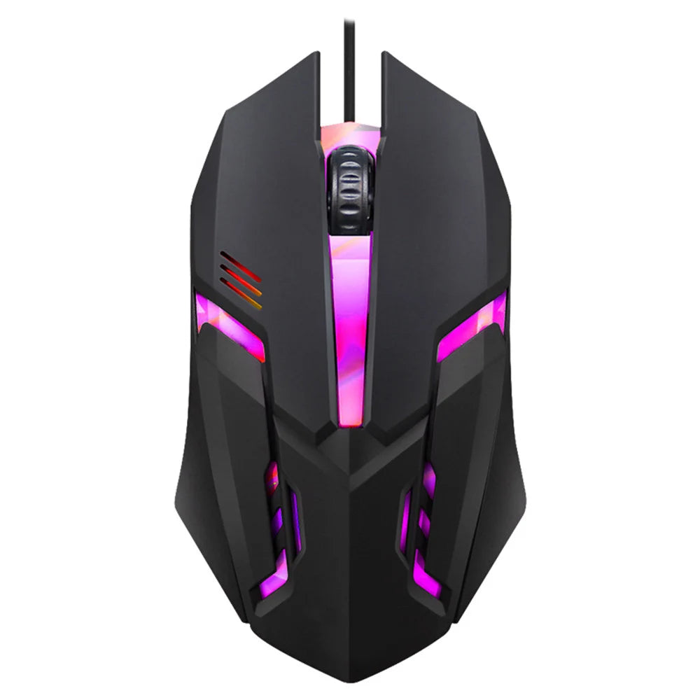 E-Sports USB Wired Gaming Mouse with Colorful LED, 5000 DPI Optical Sensor