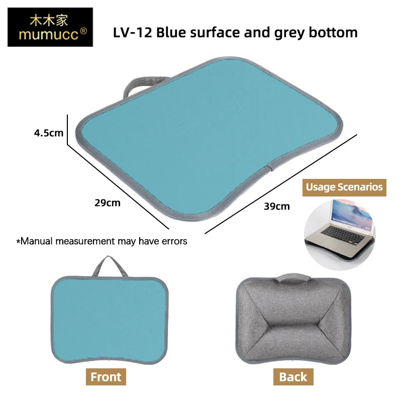 Laptop Lap Desk with Cushion — Foam-Filled Pillow Stand & Mouse Pad