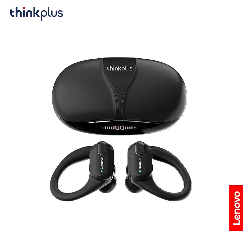 Sports Wireless Earphones with Mic — LED Power Display, Bluetooth 5.3 TWS Headphones