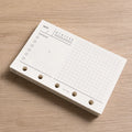 M5 Loose Leaf Refill Paper, 40 Sheets Planner Inserts for Mini Binder, Weekly Monthly To Do Dot Grid Lined Pages