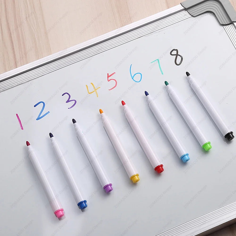 Magnetic Dry Erase Markers with Eraser Cap, Fine Tip Whiteboard Markers for Home, Office, School and Classroom, 1 to 48 Pack