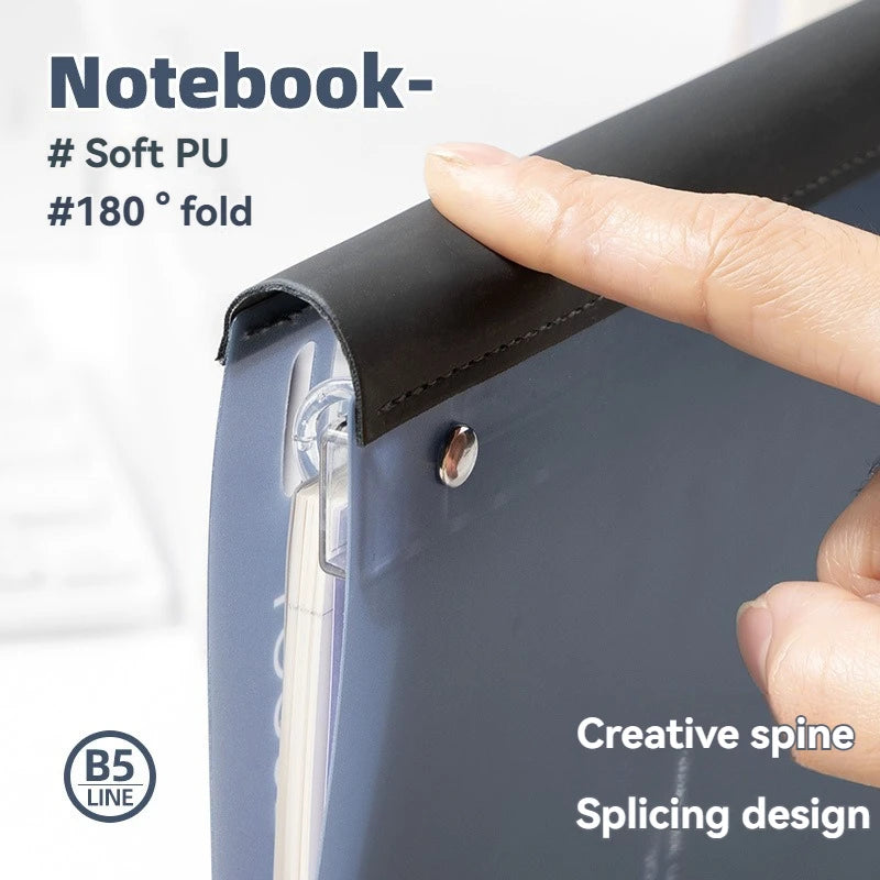 A5/B5 Loose-Leaf Notebook — 46 Sheets, Soft Spine & Detachable Pages