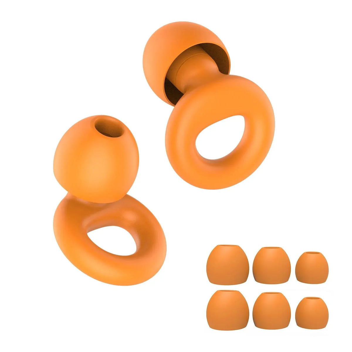 Quiet Ear Plugs for Noise Reduction — Soft Reusable Hearing Protection for Sleep, Swim & Work, 8 Tips in XS/S/M/L