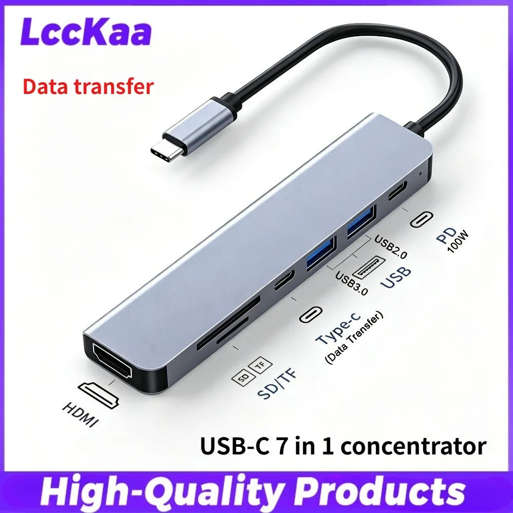 USB-C Multiport Hub Adapter with 3.5mm Audio Jack