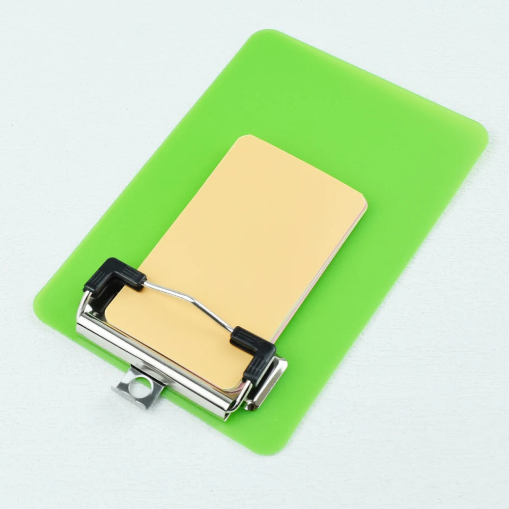 Mini Plastic Clipboard with Hanging Hole for Notes, Memos and Receipts for Home, Office and School