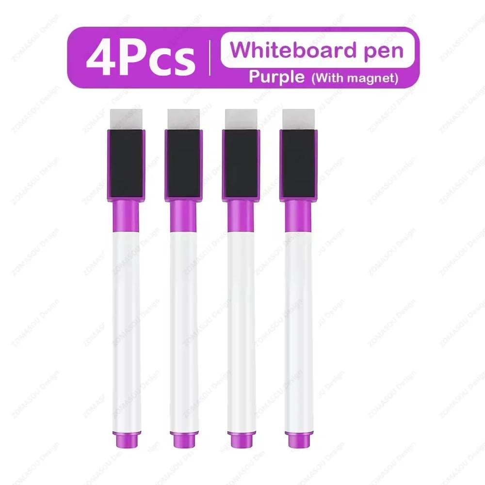 Magnetic Dry Erase Markers with Eraser Cap, Fine Tip Whiteboard Markers for Home, Office, School and Classroom, 1 to 48 Pack