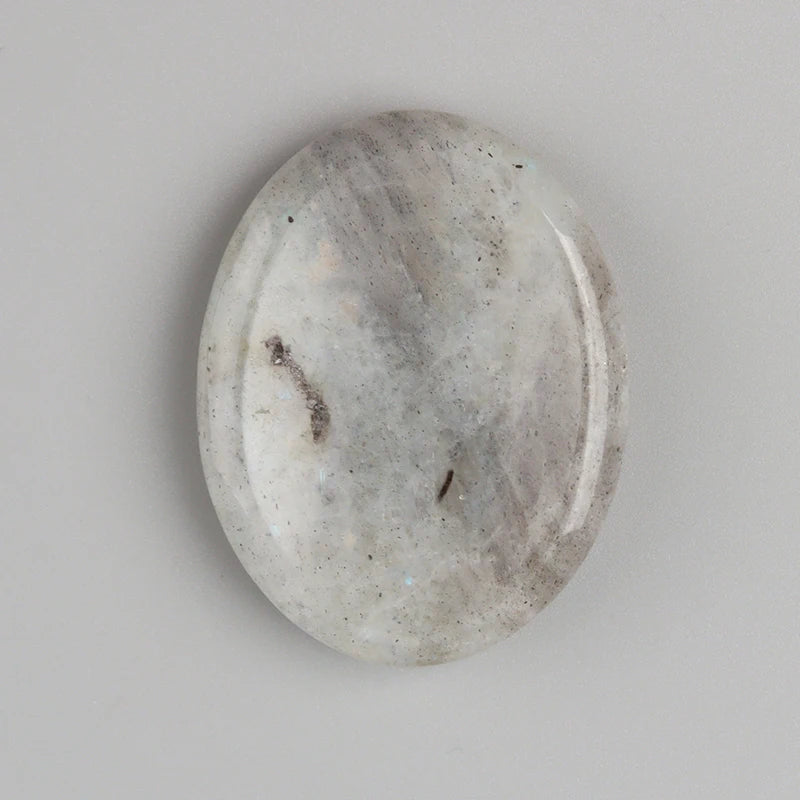 Natural Crystal Worry Stone — Hand-Carved Pocket Meditation Thumbstone