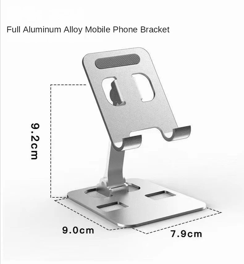 Universal Aluminum Alloy Tablet Stand — Adjustable Flexible Holder for iPad Air, Pro, Mini & Phones