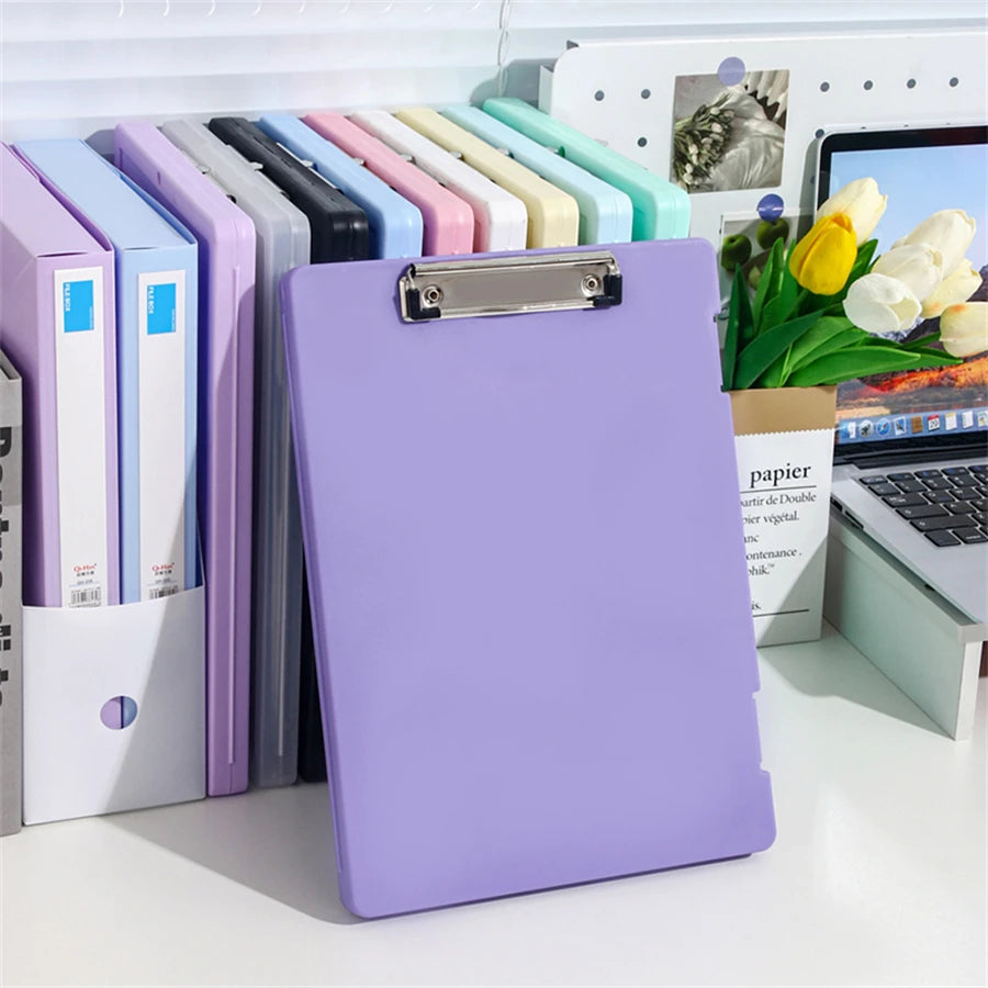 A4 Document File Folder Organizer with Clip Board for Test Papers, Office Documents and Desk Storage
