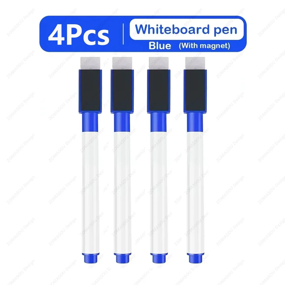 Magnetic Dry Erase Markers with Eraser Cap, Fine Tip Whiteboard Markers for Home, Office, School and Classroom, 1 to 48 Pack