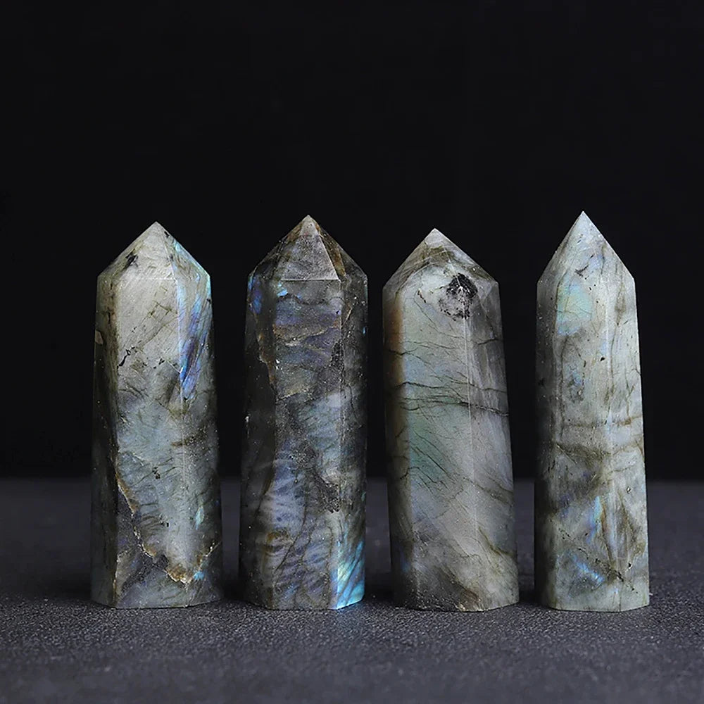 Natural Crystal Point Wand — Reiki Healing Stone for Home Decor & Meditation