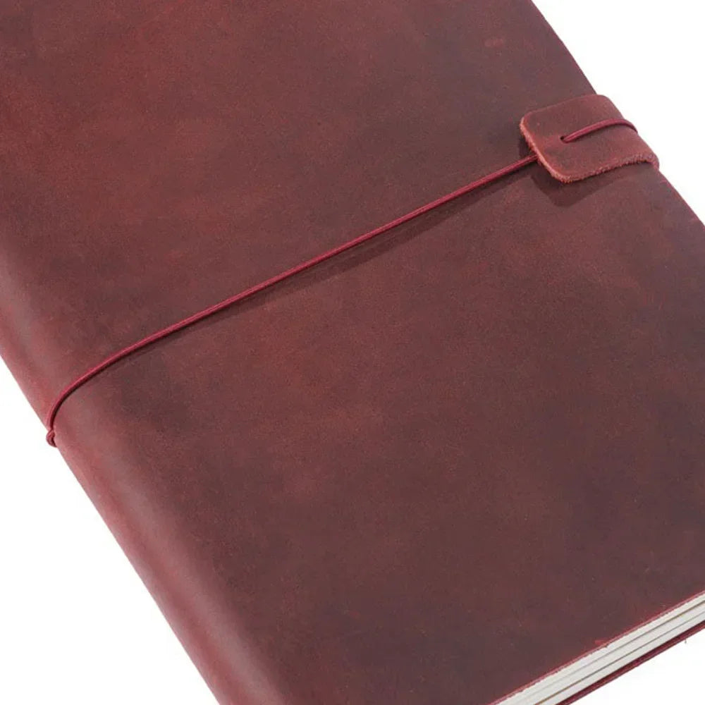 Genuine Leather Traveler’s Notebook with Refillable Inserts