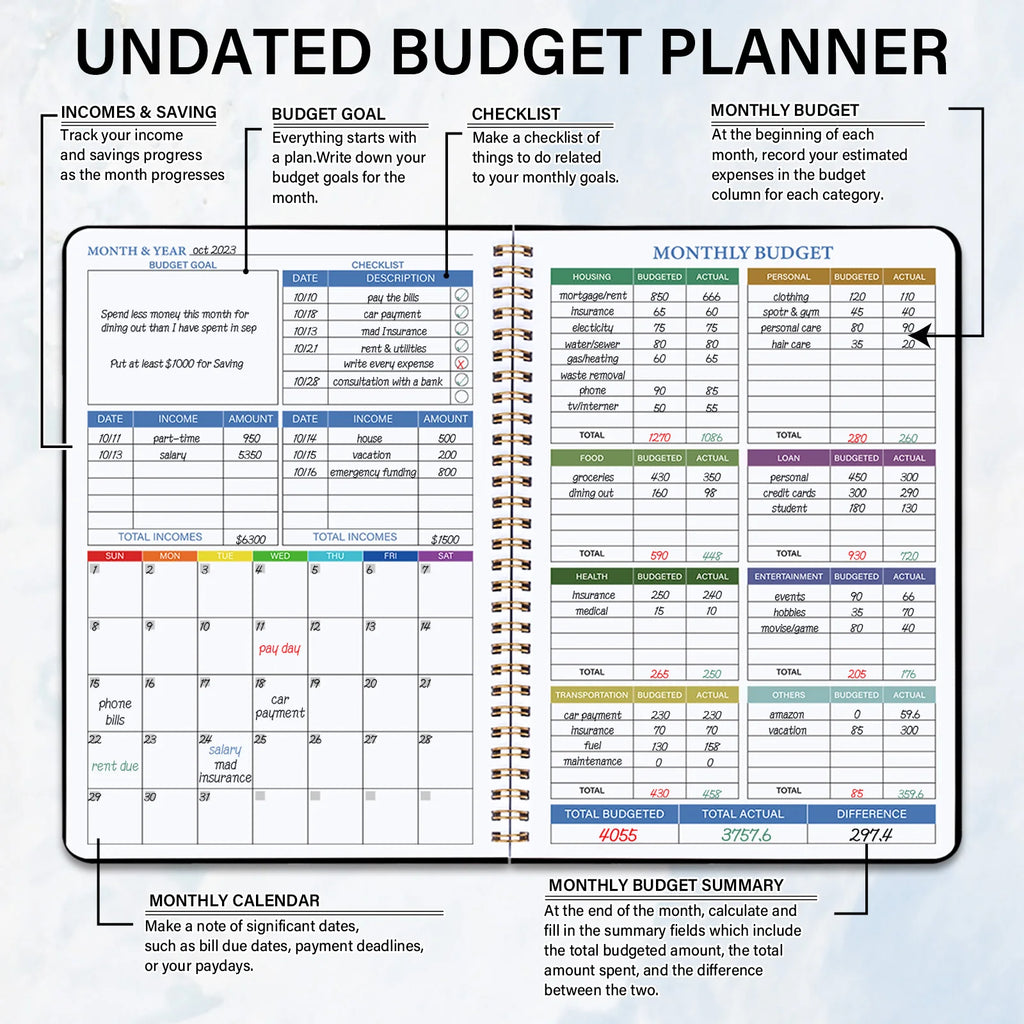 Monthly Budget Planner — Expense Tracker & Money Organizer