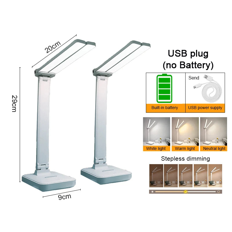 Foldable USB LED Desk Lamp with Touch Control