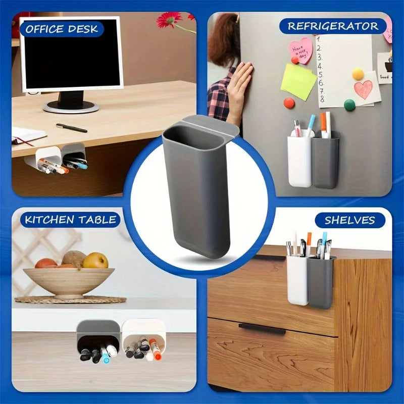 Clip-On Desk Pen & Pencil Holder Organizer — 1 or 2 Pack