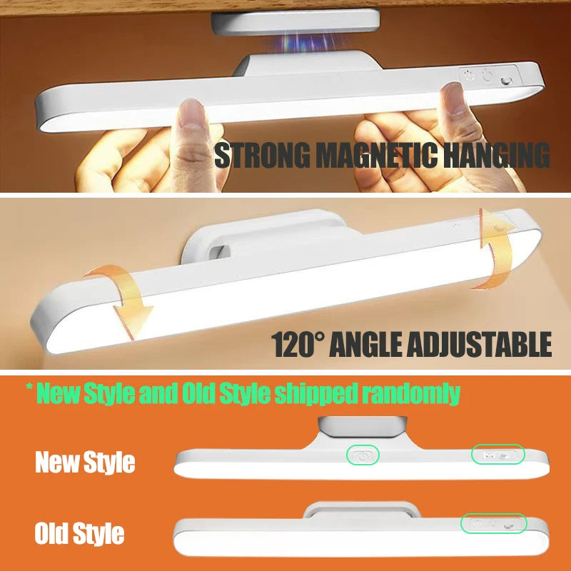 Rechargeable Magnetic LED Light Bar — 3-Color Night Light with Remote, USB