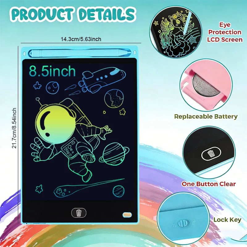8.5" LCD Writing Tablet — Digital Drawing Board & Doodle Pad, Educational Toy for Kids