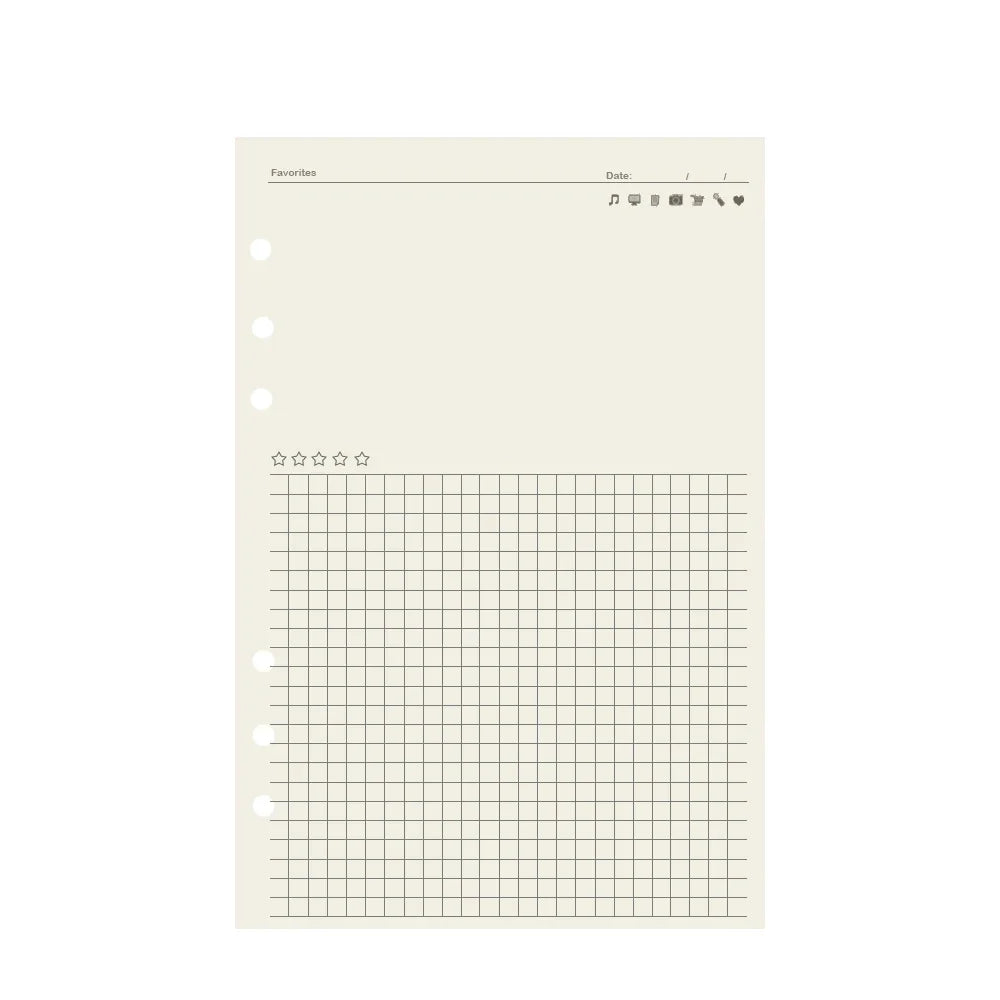 A5 A6 A7 Loose Leaf Refill Paper, 45 Sheet 6 Ring Planner Inserts in Daily, Weekly, Monthly, To Do, Finance, Lined, Grid and Dot Styles