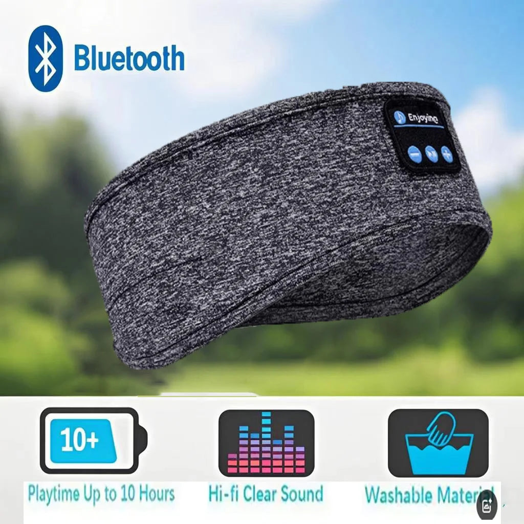 Bluetooth Sleep Headband — Wireless Sports Headphones with Eye Mask for Running & Yoga