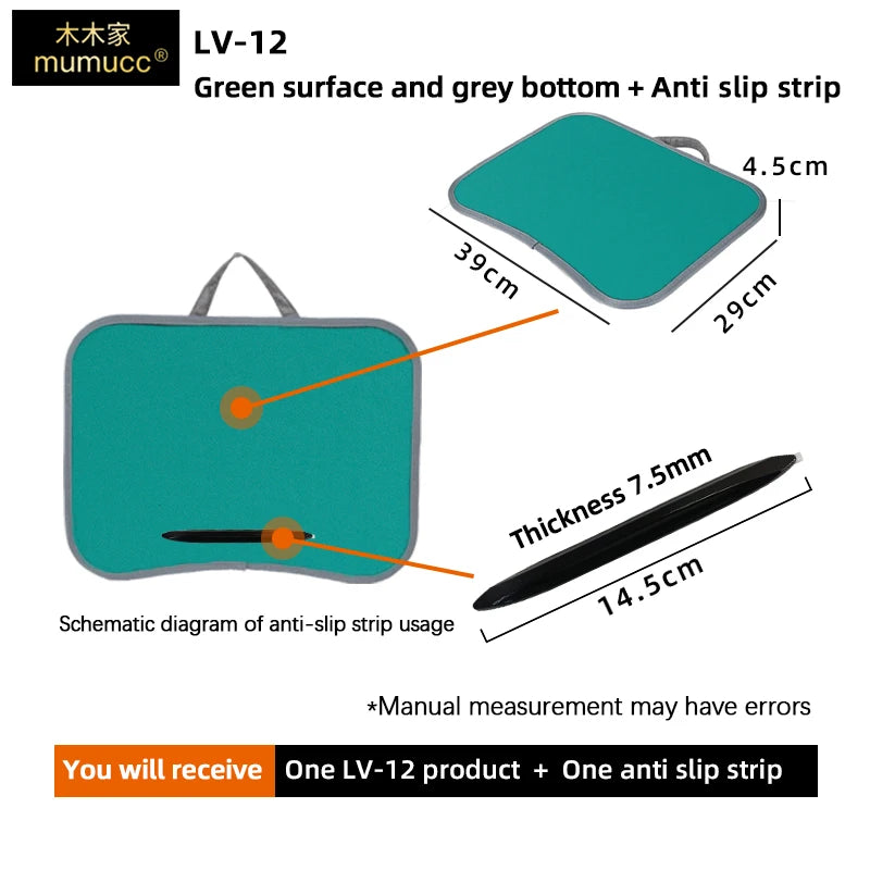 Laptop Lap Desk with Cushion — Foam-Filled Pillow Stand & Mouse Pad