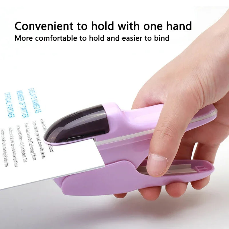 Staple-Free Hand-Held Stapler, Portable Paper Binder for Office, Home and School