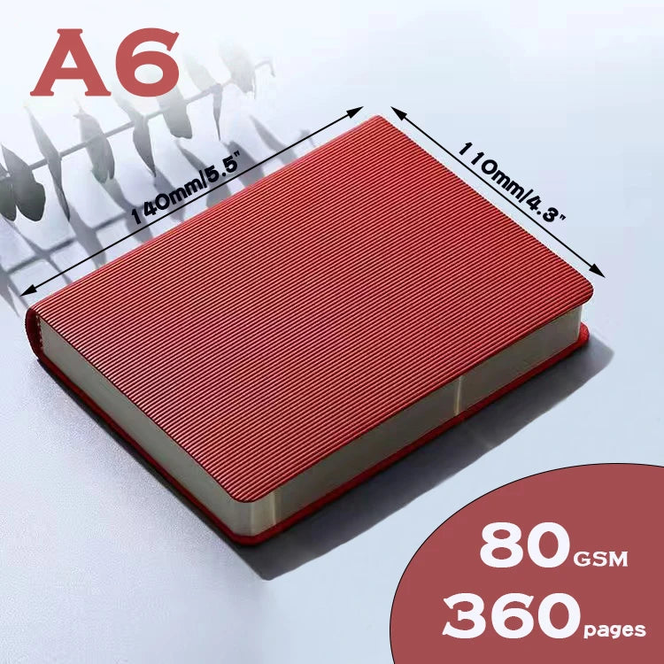 A6 360-Page Notebook — Lined or Blank Journal
