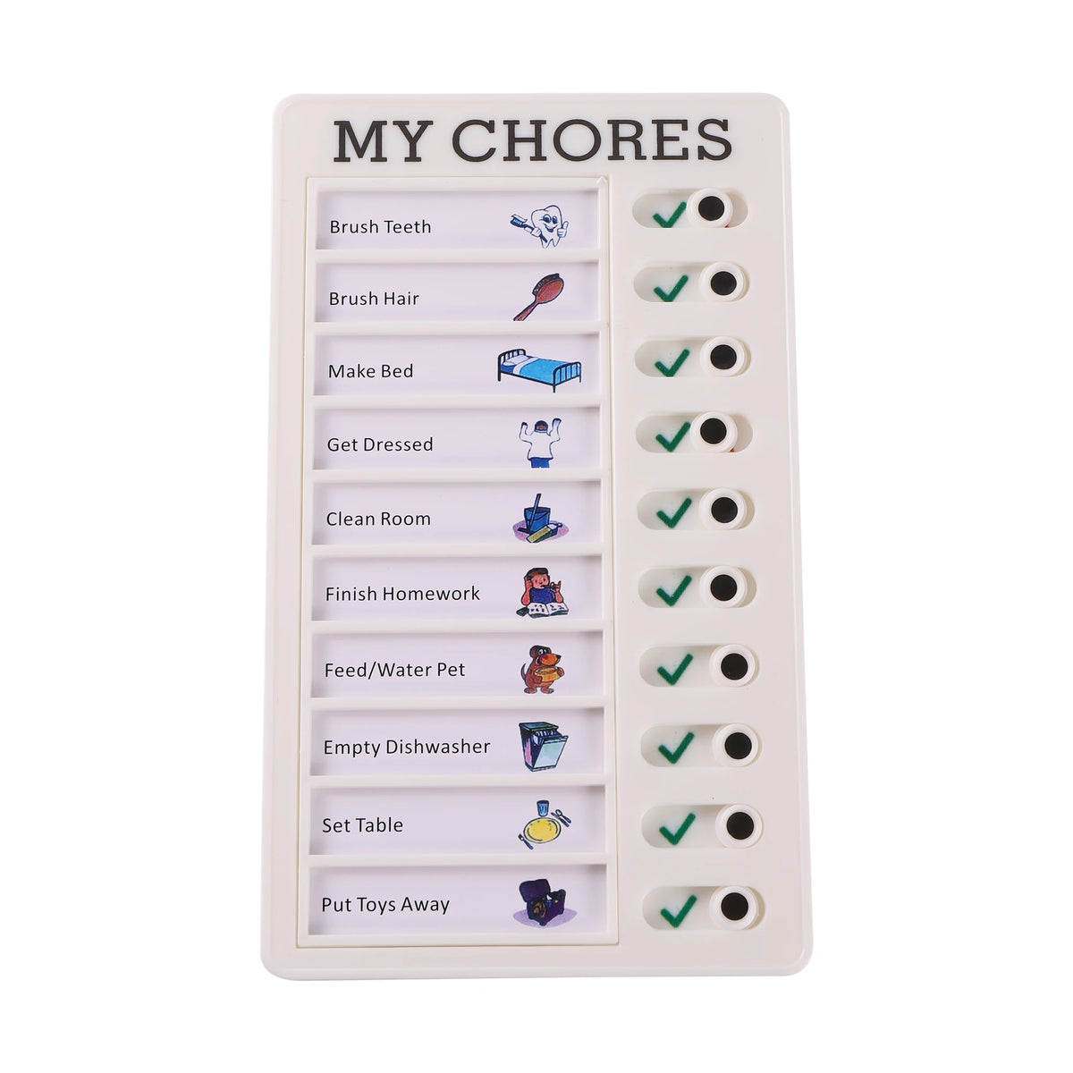 Reusable Chore Chart and Daily Checklist Board, To Do List Task Planner for Kids Responsibility, Routines and Self Discipline