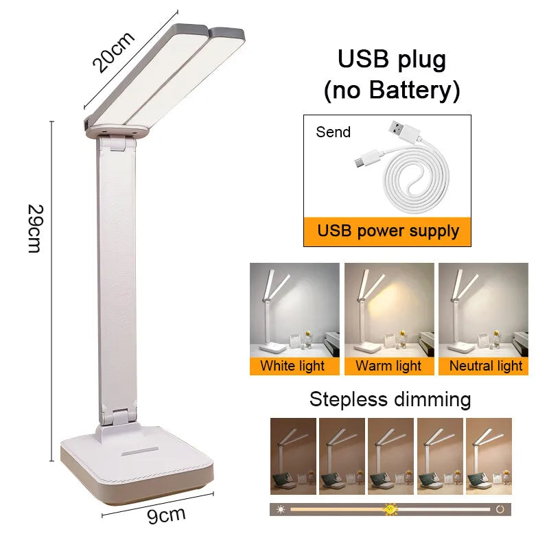 Foldable USB LED Desk Lamp with Touch Control
