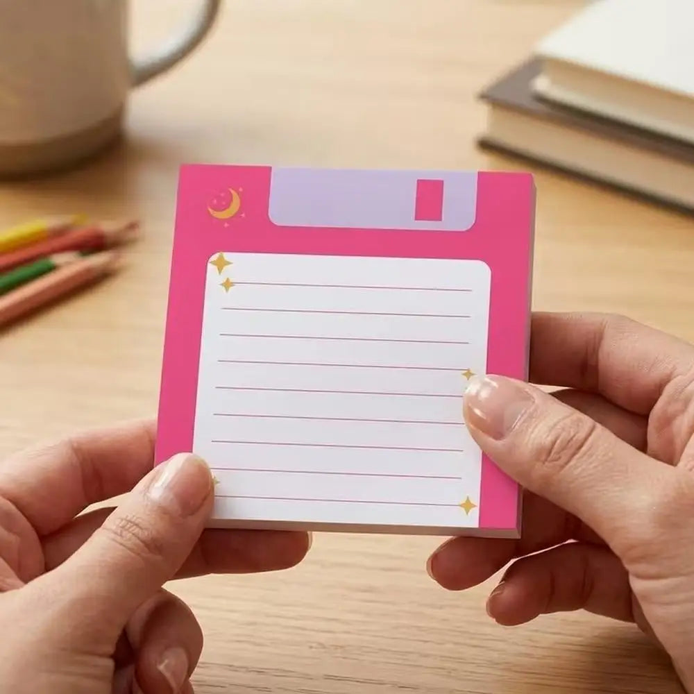 50 Page Retro Computer Window Notepad, Cute Aesthetic Desk Memo Pad for Notes, To Do Lists and Office Supplies