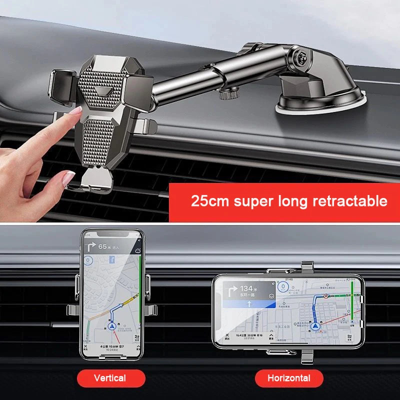Universal 360° Car Phone Holder — Dashboard & Windshield Mount for 4.0–7″ Phones