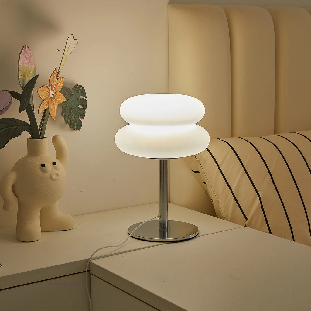 Nordic Mushroom Table Lamp — 3-Color, 9-Level Dimmable Ambient Light, USB Plug