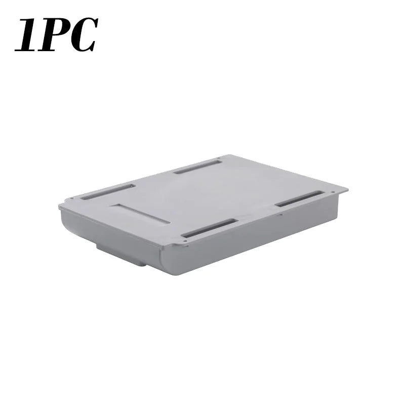 Self Stick Pencil Tray Under Desk Drawer Storage Box Hidden Stationery Organizer Stand For Pens Office Home Storage Organizer