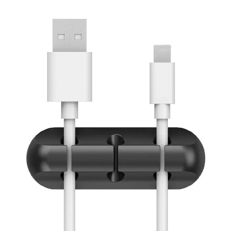 Silicone Cable Organizer Clips, Desktop USB Cord Holder and Wire Management for Charger, Mouse and Headphone Cables, 3, 5 or 7 Slots