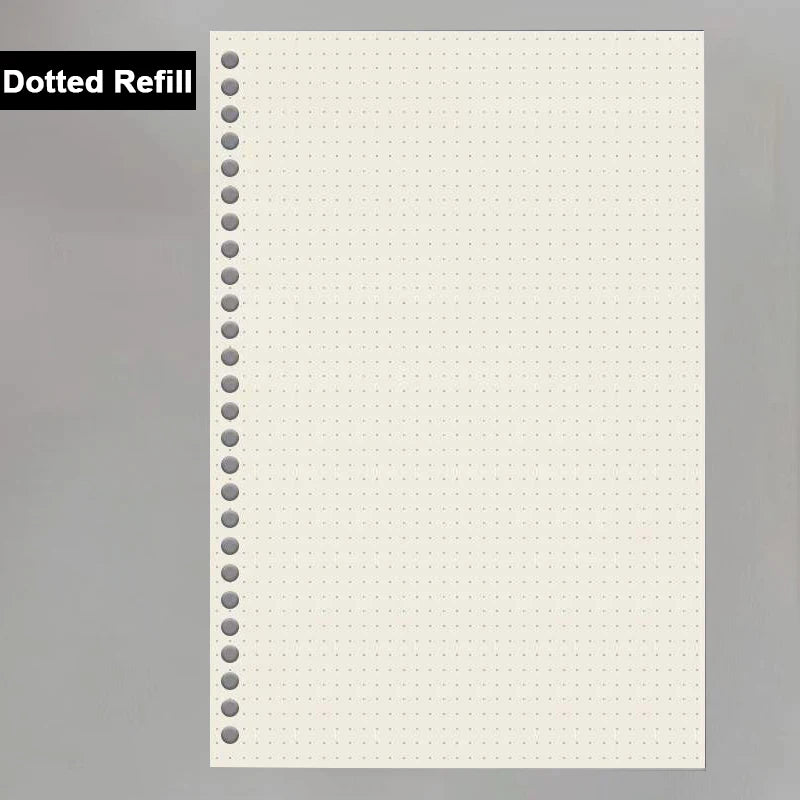 Loose Leaf Binder Notebook A5 B5 A4 with Refill Paper and Dividers
