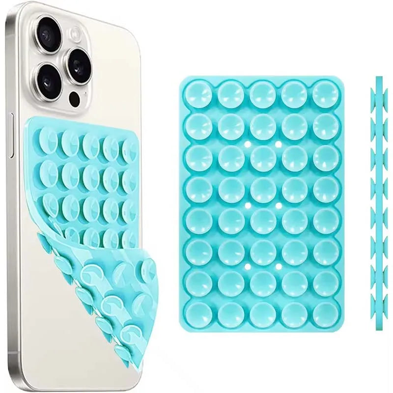 Silicone Suction Cup Phone Case Mount, Double Sided Hands-Free Strong Grip Holder for Selfies and Videos