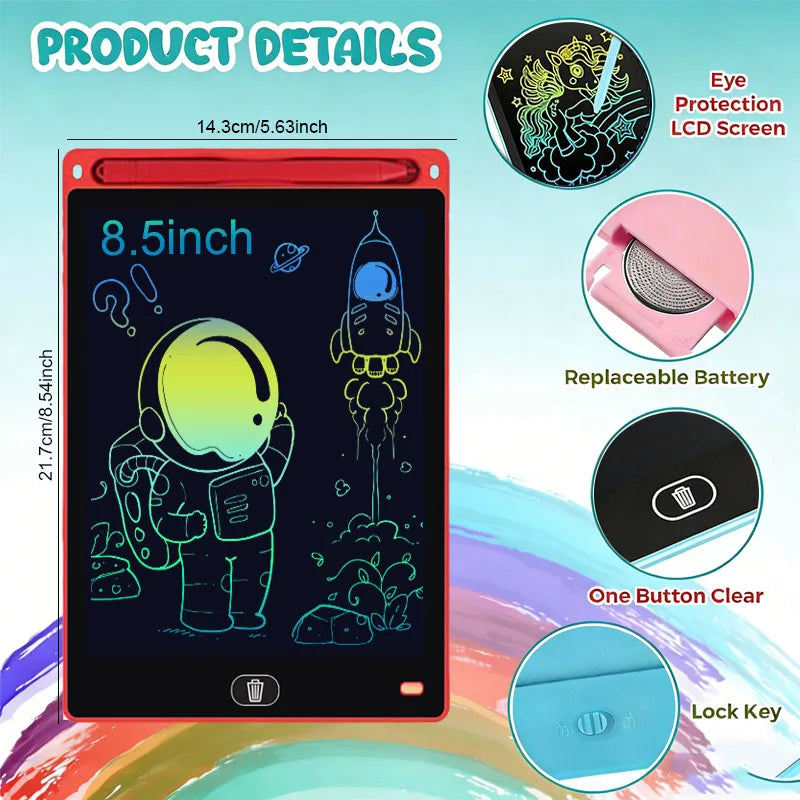8.5" LCD Writing Tablet — Digital Drawing Board & Doodle Pad, Educational Toy for Kids