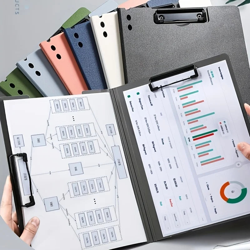 A4 Clipboard File Folder with Cover, Document Organizer for Business, School, and Office