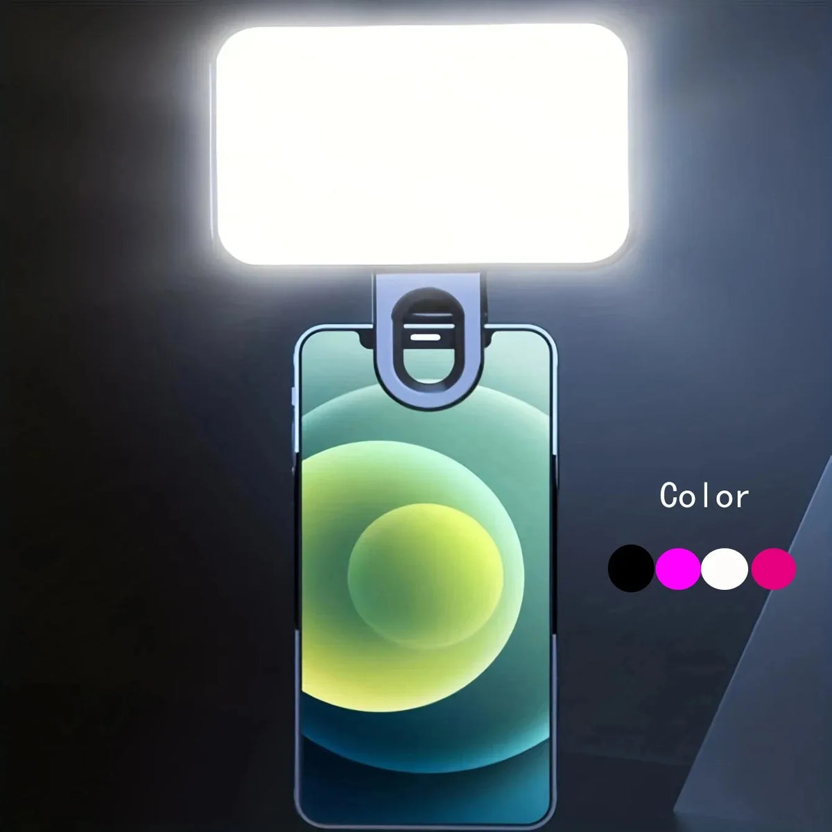 Mini Rechargeable Clip-On Selfie Fill Light with 3 Light Modes and Adjustable Brightness for Phone, Laptop and Video Calls
