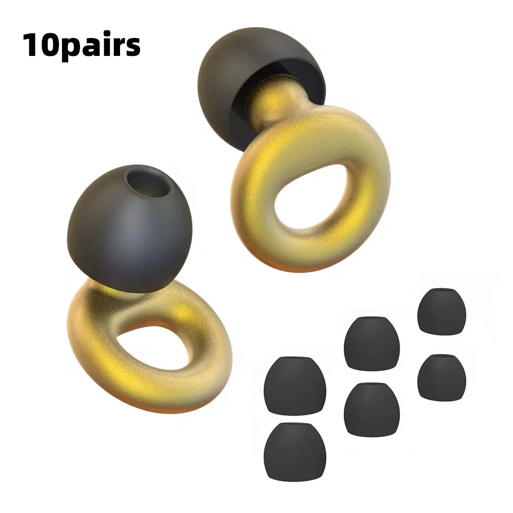 Quiet Ear Plugs for Noise Reduction — Soft Reusable Hearing Protection for Sleep, Swim & Work, 8 Tips in XS/S/M/L