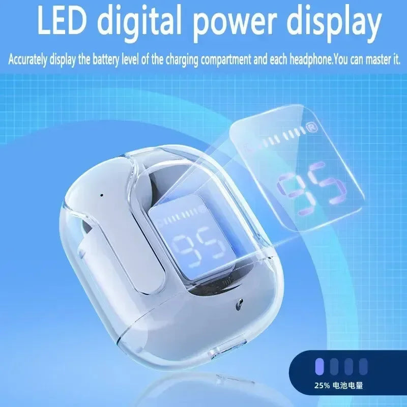 T2 TWS Wireless Bluetooth Earbuds with Transparent Design, ENC & Power Display
