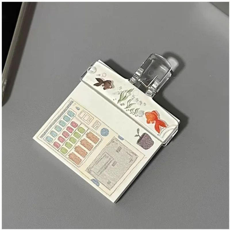 Clear Acrylic Binder Clip, Large Paper Clamp for Notebooks, Journals, Sheet Music and Desk Document Organization