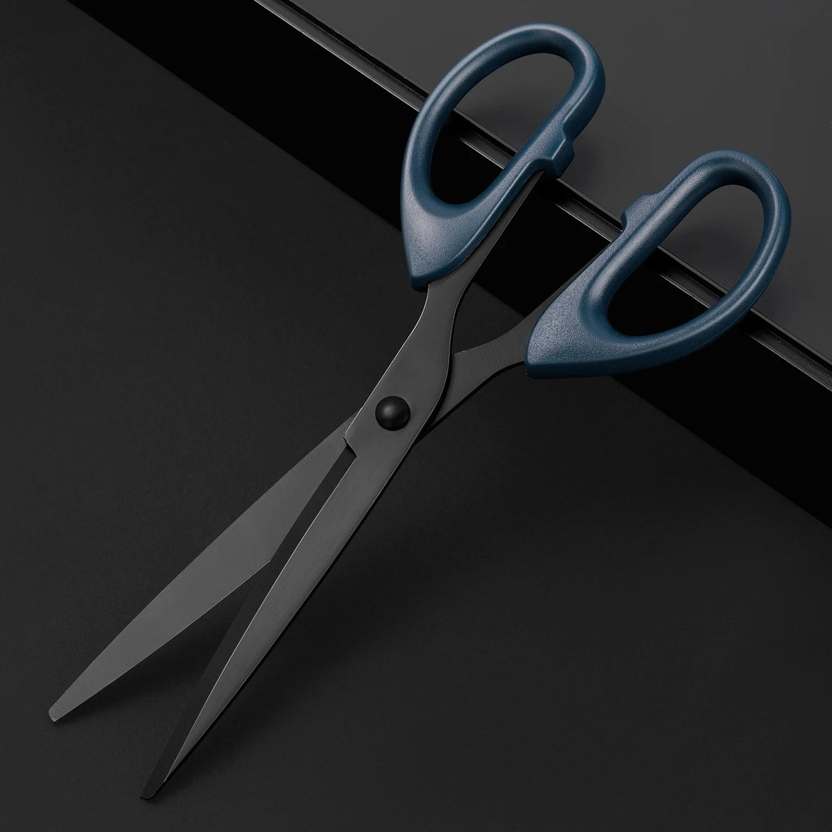 Professional Office Scissors, Heavy Duty Stainless Steel Black Blade Scissors for Paper, Crafts and Home Office, 7 Inch