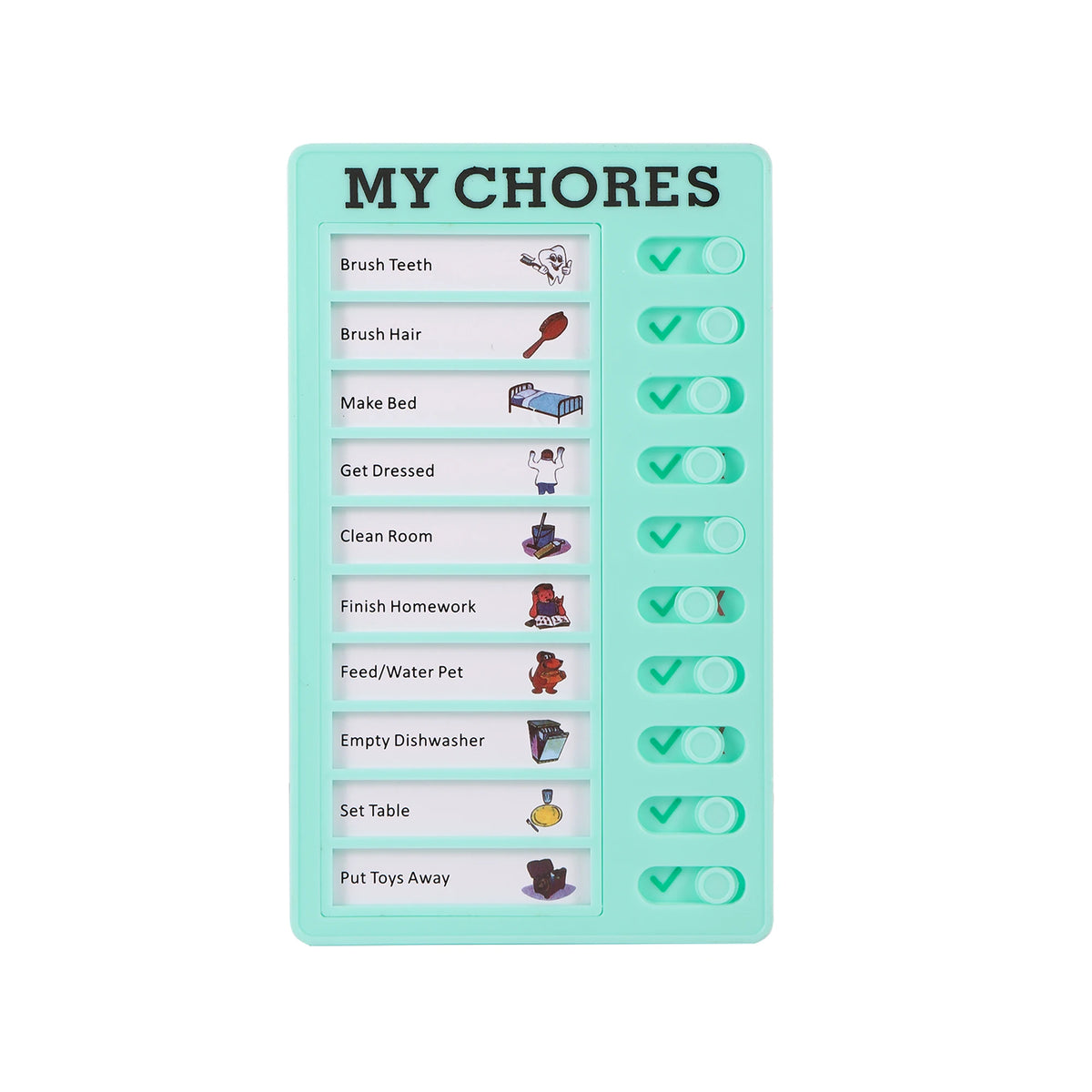 Reusable Chore Chart and Daily Checklist Board, To Do List Task Planner for Kids Responsibility, Routines and Self Discipline